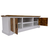 NNEDSZ Orville ETU Entertainment TV Unit 180cm 2 Door Solid Acacia Timber - Multi Color