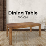 NNEDSZ Birdsville Dining Table 190cm Solid Mt Ash Wood Home Dinner Furniture - Brown