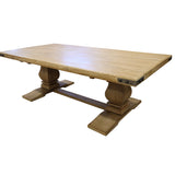 NNEDSZ Gloriosa Coffee Table 140cm Pedestal Solid Mango Timber Wood - Honey Wash