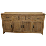 NNEDSZ Gloriosa Buffet Table 180cm 4 Door 5 Drawer Solid Mango Timber Wood - Honey Wash