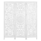 NNEDSZ Jans 3 Panel Room Divider Screen Privacy Shoji Timber Wood Stand - White