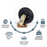 NNEDSZ 6 Inch Swivel Castor Caster Pneumatic Tyres Tyre Wheels Trolley Cart Wheelbarrow