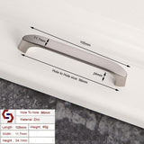 NNEDSZ Brushed ZINC Kitchen Door Cabinet Drawer Handle Pulls 96MM