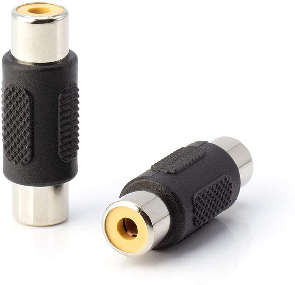 NNEDSZ 2x RCA Adapter Female to Female Coupler Extender Audio Video RCA Connectors