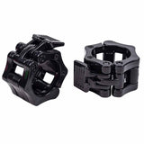 NNEDSZ 2Pcs 2in / 50mm Olympic Dumbbell Clamps Barbell Clamps Collars Clips Bar Plates Collar Clips Black