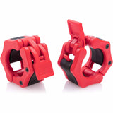 NNEDSZ 2Pcs 2in / 50mm Olympic Dumbbell Clamps Barbell Clamps Collars Clips Bar Plates Collar Clips Red