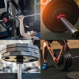 NNEDSZ 2Pcs 2in / 50mm Olympic Dumbbell Clamps Barbell Clamps Collars Clips Bar Plates Collar Clips Red