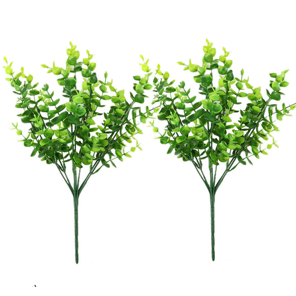 NNEDSZ 2 Pack Fake Plants Faux Artificial Eucalyptus Plants Home Garden Window Office Wedding Decoration