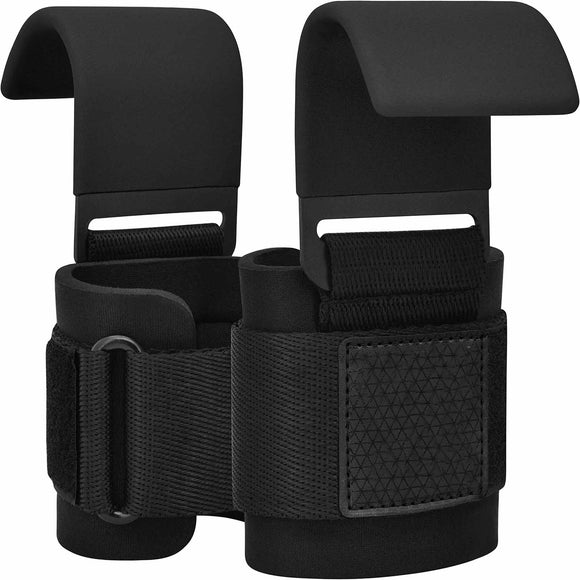 NNEDSZ Pair Weight Lifting Hooks Straps Grip Wrist Wrap Support Powerlifting Deadlift Pull Up