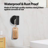 NNEDSZ 2 Pcs Wall Mount Bathroom Towel Hooks Holder Cloth Hanger Hook Kitchen Door Hanger Black