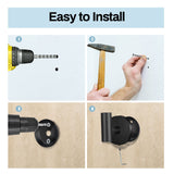 NNEDSZ 2 Pcs Wall Mount Bathroom Towel Hooks Holder Cloth Hanger Hook Kitchen Door Hanger Black