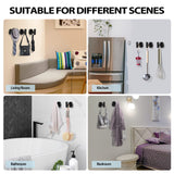 NNEDSZ 2 Pcs Wall Mount Bathroom Towel Hooks Holder Cloth Hanger Hook Kitchen Door Hanger Black