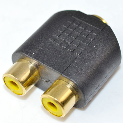 NNEDSZ 3.5mm Female to 2X RCA Female Audio Splitter Adapter Connector Coupler