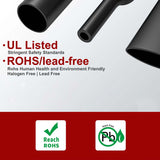 NNEDSZ 2m Polyolefin Shrink Tube 5/32" (4mm) 2:1 Ratio Heat Shrink Tubing Sleeving Wrap Shrinking