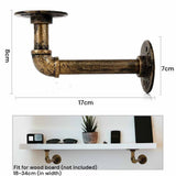 NNEDSZ 4PCS Pipe Floating Shelf Bracket Industrial Pipe Shelf Bracket Mounting Bracket Storage Racks Decor Bronze