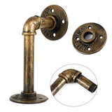 NNEDSZ 4PCS Pipe Floating Shelf Bracket Industrial Pipe Shelf Bracket Mounting Bracket Storage Racks Decor Bronze