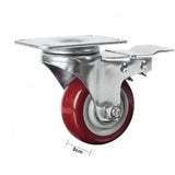NNEDSZ 4x 4 inch Heavy Duty 2x Fixed + 2x Swivel Casters Load 520kg Lockable Castor Caster Wheels Swivel Casters with Brakes