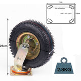 NNEDSZ 4x 8 Inch Castor Caster 2x swivel 2x fixed Pneumatic Tyres Wheels  Trolley Cart Wheelbarrow