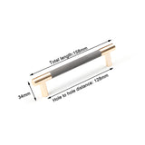 NNEDSZ Gold Solid Modern Design Furniture Kitchen Cabinet Handles Drawer Bar Handle Pull 128mm
