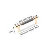 NNEDSZ Gold Solid Modern Design Furniture Kitchen Cabinet Handles Drawer Bar Handle Pull 96mm