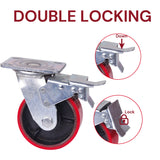 NNEDSZ 5 inch Industrial 500KG Caster Wheels Swivel with Brake Locking Casters Castor Wheels Cart Furniture Workbench
