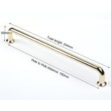 NNEDSZ 192mm Polished gold Furniture Kitchen Bathroom Cabinet Handles Drawer Bar Handle Pull Knob