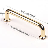 NNEDSZ 96mm Polished gold Furniture Kitchen Bathroom Cabinet Handles Drawer Bar Handle Pull Knob