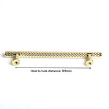 NNEDSZ Gold Solid Zinc Kitchen Cabinet Handles Drawer Bar Handle Pull 128mm