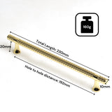 NNEDSZ Gold Solid Zinc Kitchen Cabinet Handles Drawer Bar Handle Pull 192mm