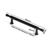 NNEDSZ Black Zinc Kitchen Cabinet Handles Drawer Bar Handle Pull 128mm