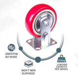 NNEDSZ 6 inch Industrial  Caster Wheels Fixed Casters Castor Wheels Cart Furniture Workbench