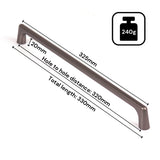 NNEDSZ Black Zinc Kitchen Cabinet Handles Drawer Bar Handle Pull 320mm