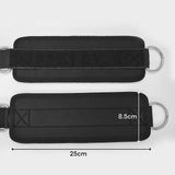 NNEDSZ 2x Adjustable Ankle Straps for Cable Machines D-Rings Gym Cuff Kickbacks Glute Workouts Leg Extensions Straps Hip Black