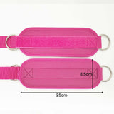 NNEDSZ 2x Adjustable Ankle Straps for Cable Machines D-Rings Gym Cuff Kickbacks Glute Workouts Leg Extensions Straps Hip Pink