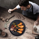 NNEDSZ Korean BBQ Grill Pan Non-Stick Smokeless Stovetop BBQ Grill Plate Indoor Outdoor