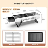 NNEDSZ Foldable Portable Charcoal Frying Grill Grilling Outdoor Tabletop BBQ Grill For Camping Hiking Picnics