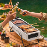 NNEDSZ Foldable Portable Charcoal Frying Grill Grilling Outdoor Tabletop BBQ Grill For Camping Hiking Picnics