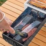 NNEDSZ Foldable Portable Charcoal Frying Grill Grilling Outdoor Tabletop BBQ Grill For Camping Hiking Picnics