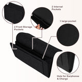 NNEDSZ Bed Organiser Bedside Caddy Sofa Organiserd Book Magazines Organiser Black