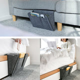 NNEDSZ Bed Organiser Bed Caddy Sofa Organiser Bedside Organiser Book Magazines Organiser Dark Grey