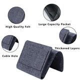 NNEDSZ Bed Organiser Bed Caddy Sofa Organiser Bedside Organiser Book Magazines Organiser Dark Grey
