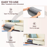 NNEDSZ Bed Organiser Bed Caddy Sofa Organiser Bedside Organiser Book Magazines Organiser Grey