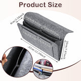 NNEDSZ Bed Organiser Bed Caddy Sofa Organiser Bedside Organiser Book Magazines Organiser Grey