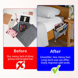 NNEDSZ Bed Organiser Bed Caddy Sofa Organiser Bedside Organiser Book Magazines Organiser Grey
