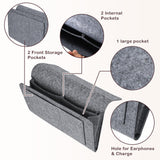 NNEDSZ Bed Organiser Bed Caddy Sofa Organiser Bedside Organiser Book Magazines Organiser Grey