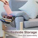 NNEDSZ Bed Organiser Bed Caddy Sofa Organiser Bedside Organiser Book Magazines Organiser Grey