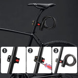 NNEDSZ 1.2m 2 Keys Bicycle Lock Bike Cable Locks Motorcycle Lock  Mounting Bracket Scooter Lock