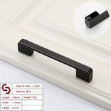 NNEDSZ Zinc Kitchen Cabinet Handles Drawer Bar Handle Pull black+copper color hole to hole size 128mm