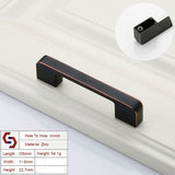 NNEDSZ Zinc Kitchen Cabinet Handles Drawer Bar Handle Pull black+copper color hole to hole size 96mm