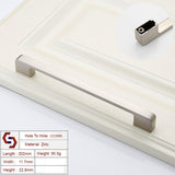 NNEDSZ Zinc Kitchen Cabinet Handles Drawer Bar Handle Pull brushed silver color hole to hole size 192mm